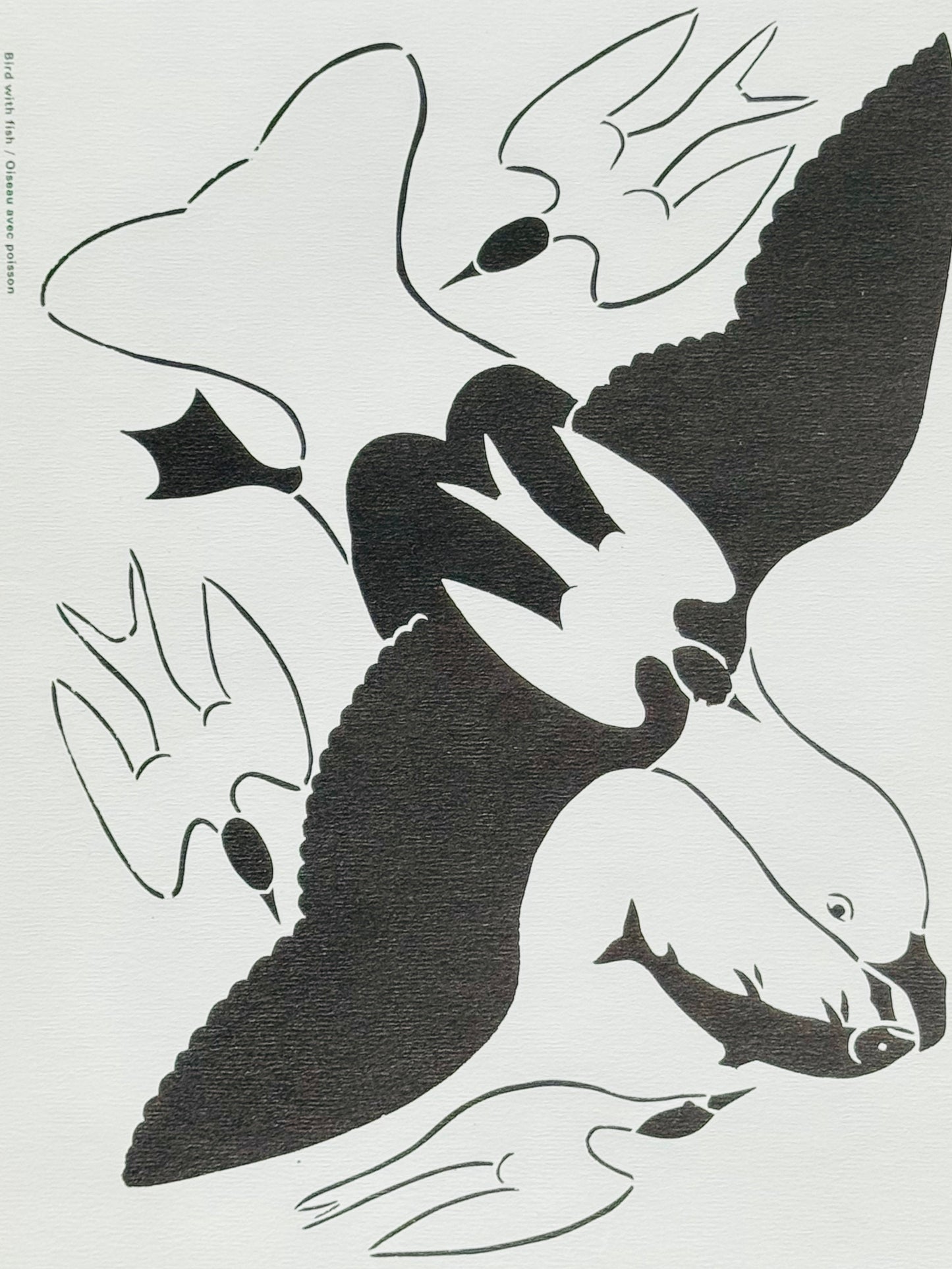 Oiseaux avec Poisson de Paulosie Sivuak / Bird with fish - Collection Inuit