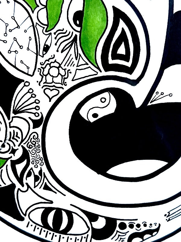 MED - TBD5 - Artiste - Artist - Medrik - Med Boisvert - Medrik Boisvert - Artiste Peintre - Hiéroglyphes - hieroglyphs - Mosaique - Mosaic - Details - Symbols - Symbolic Art - Artworks - Street Art - Artiste Sherbrooke - Sherbrooke Art - Art Gallery - Galerie d'Art