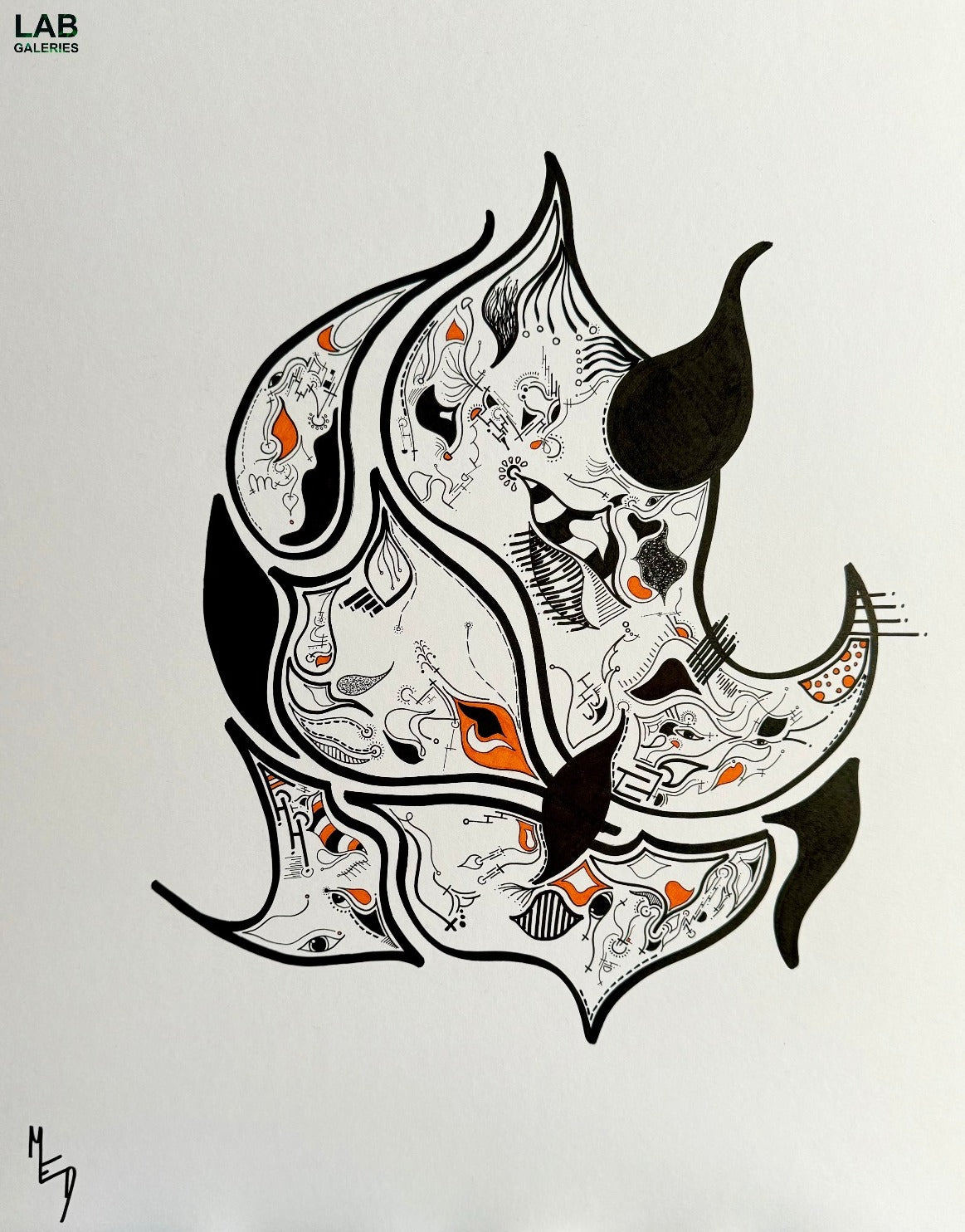 MED - TBD5 - Artiste - Artist - Medrik - Med Boisvert - Medrik Boisvert - Artiste Peintre - Hiéroglyphes - hieroglyphs - Mosaique - Mosaic - Details - Symbols - Symbolic Art - Artworks - Street Art - Artiste Sherbrooke - Sherbrooke Art - Art Gallery - Galerie d'Art