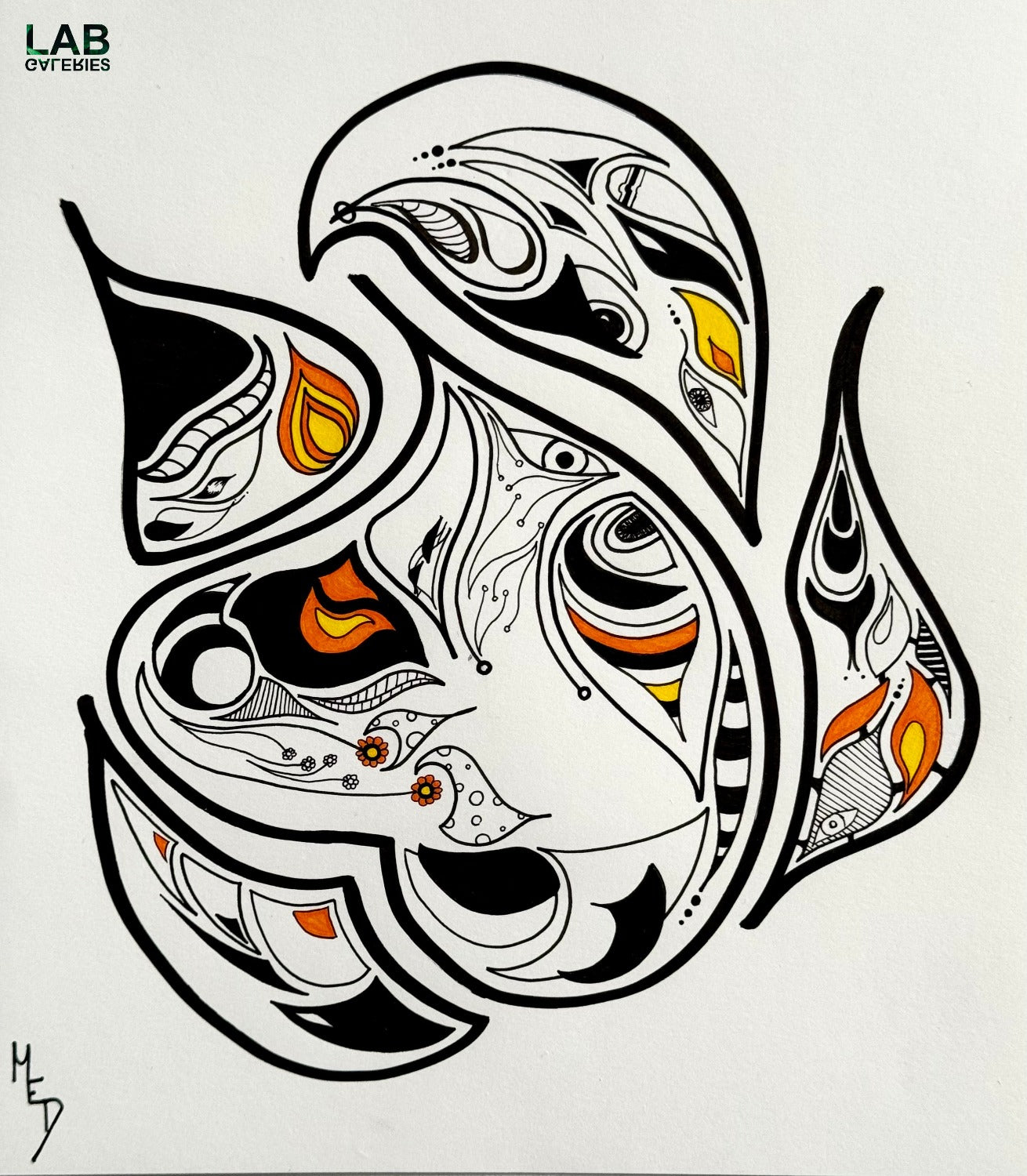 MED - TBD5 - Artiste - Artist - Medrik - Med Boisvert - Medrik Boisvert - Artiste Peintre - Hiéroglyphes - hieroglyphs - Mosaique - Mosaic - Details - Symbols - Symbolic Art - Artworks - Street Art - Artiste Sherbrooke - Sherbrooke Art - Art Gallery - Galerie d'Art