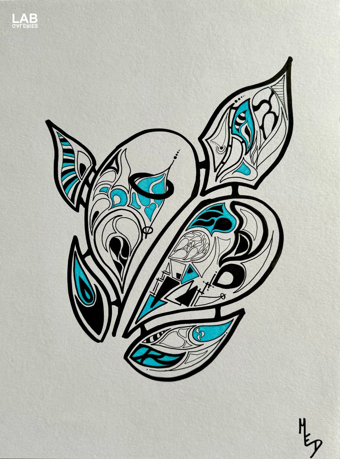 MED - TBD5 - Artiste - Artist - Medrik - Med Boisvert - Medrik Boisvert - Artiste Peintre - Hiéroglyphes - hieroglyphs - Mosaique - Mosaic - Details - Symbols - Symbolic Art - Artworks - Street Art - Artiste Sherbrooke - Sherbrooke Art - Art Gallery - Galerie d'Art