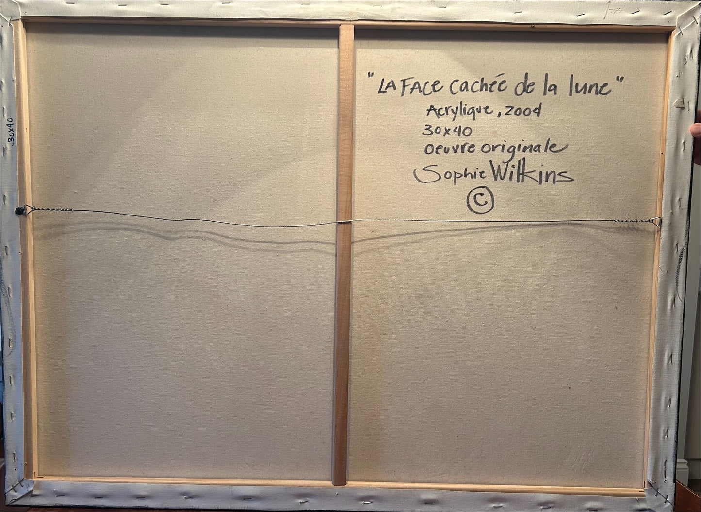 Sophie Wilkins - La Face Caché de la Lune - Original - Collection Privé