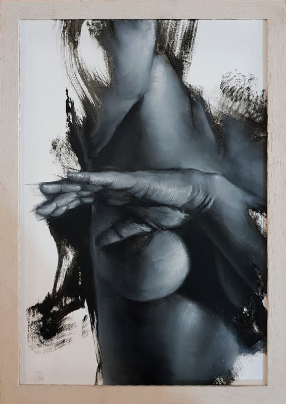 Ausenta - Robados I 9x12 Instagram Oil on Canvas Ausenta Against all the lies that they left established by the remains of art history, they, the ancients, were able to leave something worth believing. Although a great certainty. whose stability and development is being subjected to a potentially apocalyptic decline in the modern era: The sensitive expression of painting.