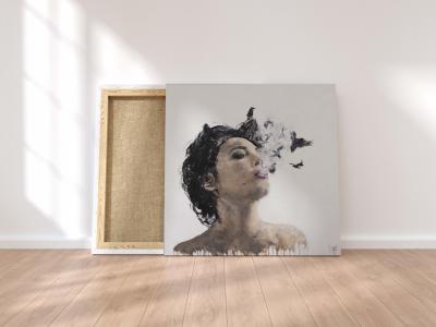 Elfée - Crow -  Impressions sur Toile - Canvas Prints - Fin de Sėrie - - Live Art Business - LAB