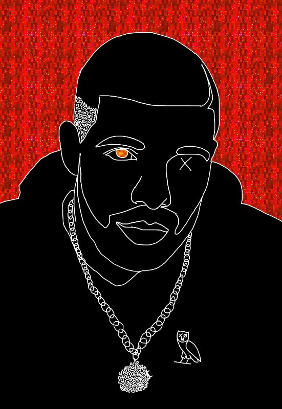 Nuńo - Red Holo Drake - Giclée - Quality Support - Live Art Business - LAB