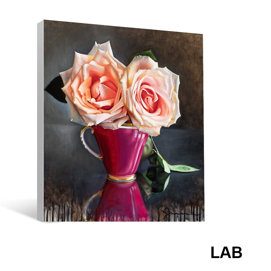Guy-Anne Massicotte - Tasse Ancienne et Roses VII - Impressions sur Toiles - Canvas Prints - Live Art Business - LAB