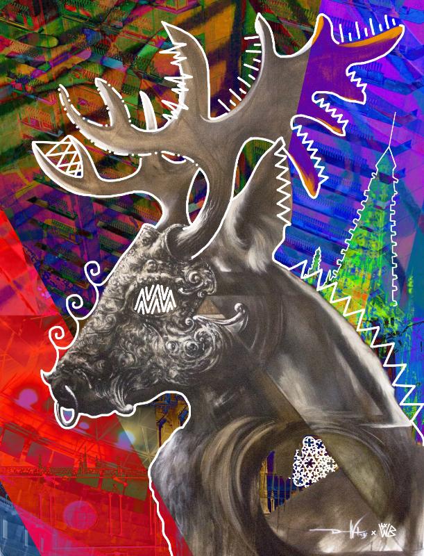Nuńo - Aurora Nera - Giclée - Quality Support - Live Art Business - LAB