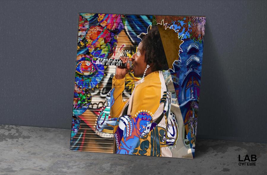 Nuńo - Golden Lux Cry - Giclée - Quality Support - Live Art Business - LAB