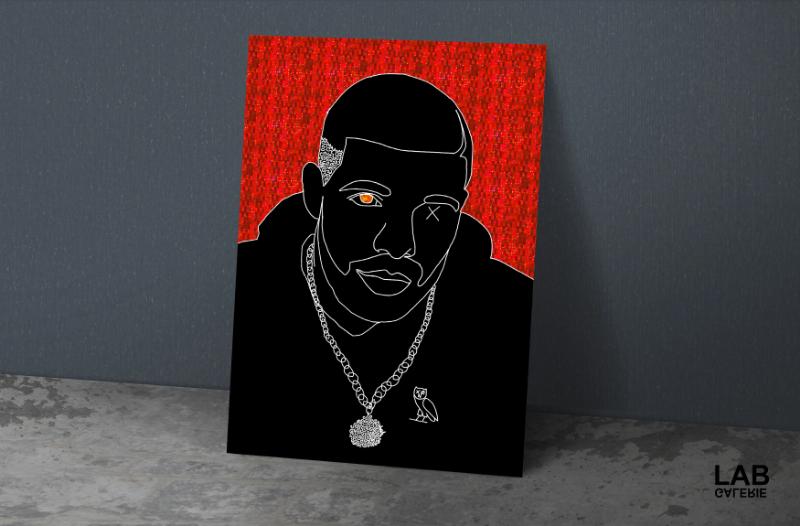 Nuńo - Red Holo Drake - Giclée - Quality Support - Live Art Business - LAB
