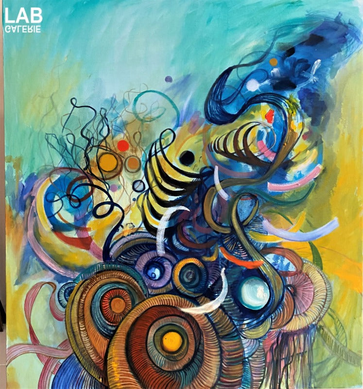 Volkan Çoban - Abstract Composition IV - Artist - Artworks - Original - Limited Editions - Turkey - Original - for - sale - Limited Editions - Montreal - LAB Estrimont - LAB du Domaine - Art Gallery - Galerie - Art - Estrie - Orford - Thetford Mines - Appalaches