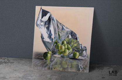 Guy-Anne Massicotte - Pommes Vertes et Drapé Métallique II - Support TRAD - TRAD Support - Live Art Business - LAB 